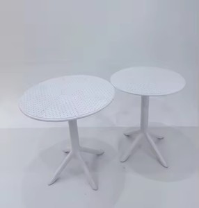 <span class=keywords><strong>Tavolo</strong></span> da Esterno Portatile, Leggero, Resistente e Impermeabile per Uso Alberghiero, Rotondo in <span class=keywords><strong>Plastica</strong></span> PP, Bianco, Nero, <span class=keywords><strong>Grigio</strong></span> - Product Image 2