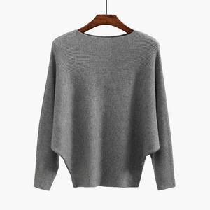 Commercio all'ingrosso <span class=keywords><strong>barca</strong></span> collo <span class=keywords><strong>a</strong></span> pipistrello manica Pullover <span class=keywords><strong>scollo</strong></span> <span class=keywords><strong>a</strong></span> <span class=keywords><strong>barca</strong></span> in bianco <span class=keywords><strong>maglia</strong></span> maglione da donna maglione per l'inverno - Product Image 5