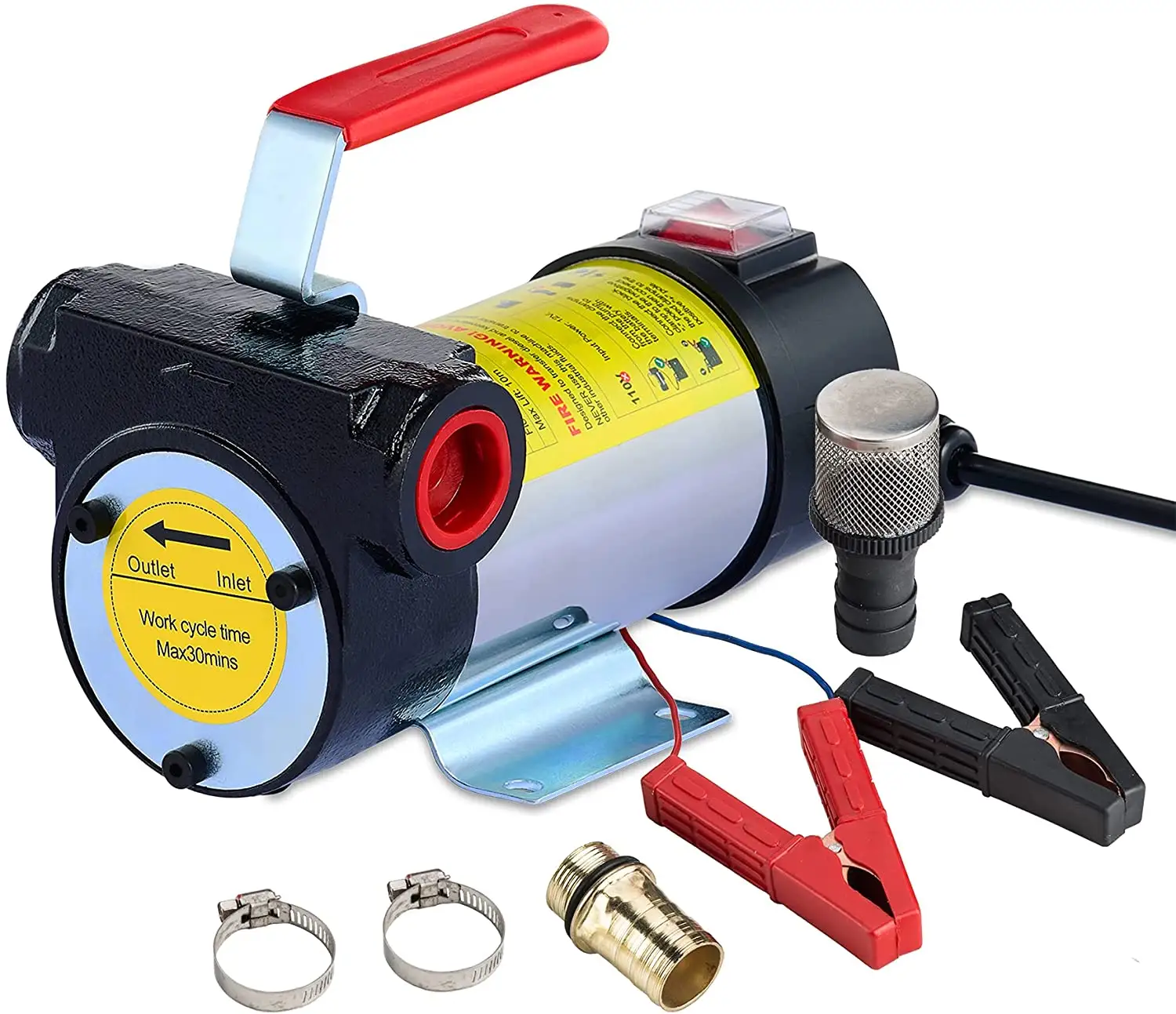 12 Volt Portable DC Electric Fuel Transfer Diesel Variable Speed Pump for Transfer of Diesel, Corner Oil, Machine and Transforme