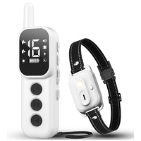 Einstellbares Anti-Bell-Halsband für Haustiere mit Piepton, Vibration und sicherem Schock, wasserdicht, mit Fernbedienung