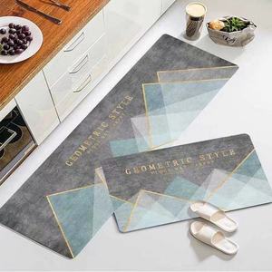 Tapis de sol de cuisine long antidérapant, absorbant l'eau et l'huile, paillasson de luxe rectangulaire pour la maison, en fibre de polyester - Product Image 1