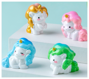Nuova fantasia auto decorazione giardino animale collezione di unicorno statua Mini <span class=keywords><strong>animali</strong></span> in resina alla rinfusa giocattoli decorativi per bambini piccoli - Product Image 4