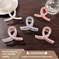 Barrette à cheveux sirène requin haut de gamme de style européen et américain Golais Jewelry pour femme, en acrylique, pour occasions de fête, 8,5 cm AT-41