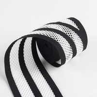 Filet de football en crochet avec bande élastique en nylon et spandex, respirant et très élastique pour vêtements, option logo personnalisé