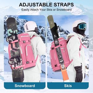 Free sample Ski Boot Bag 50L Outdoor BSCI Custom LOGO Ski Travel Bags Helmet Bag Ski Boots <b>Backpack</b> for Outdoor Sports Training - Product Image 6