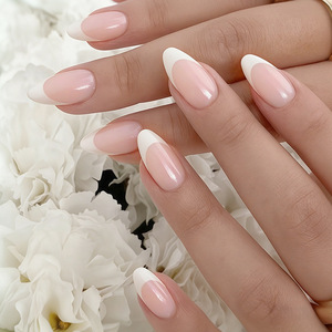 24 <span class=keywords><strong>Uñas</strong></span> Postizas Francesas Cortas Cuadradas, Sencillas y Modernas, con Adhesivos ABS, Kit de Herramientas, Suministros para <span class=keywords><strong>Uñas</strong></span> al por Mayor, Baratos - Product Image 4