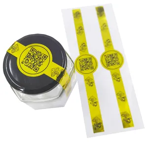 厂家直销印刷防水定制购物手工粘合剂蜂蜜罐子标签包装盒标志贴纸