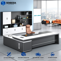 Escritorio para Gerente, Escritorio Ejecutivo, Conjunto de Escritorio Ejecutivo de Madera, Escritorio para CEO
