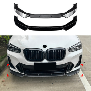 Amp-Z Front Lip Splitter Carbon Fiber Texture Matte Finish For Bmw X3 X4 G01 G02 Lci M Sport 2022-2024 - Product Image 1
