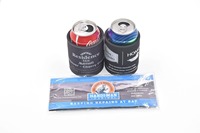 Porte-canettes auto-roulant en néoprène isolé pour canettes de bière de 330 ml et 500 ml, idéal pour pique-niques en extérieur et fêtes estivales