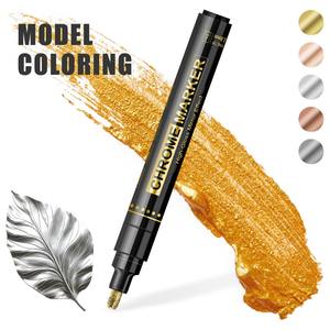<span class=keywords><strong>Stylo</strong></span> en métal chromé pour retouche de peinture automobile, <span class=keywords><strong>stylo</strong></span> de galvanoplastie pour figurines de modèles, marqueur anti-rayures, <span class=keywords><strong>stylo</strong></span> chromé - Product Image 3