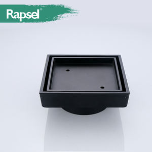 Grille de <span class=keywords><strong>douche</strong></span> encastrable carrée noire mate Watermark avec sortie de 50 mm pour salle de bain - Product Image 3