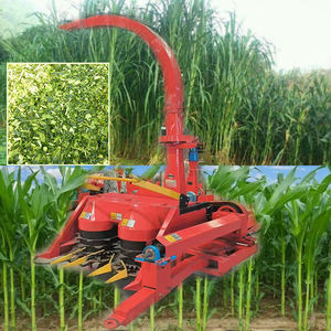 Traktör çift sıralı mısır ve Napier çim yan monte silaj ekin hasat makinesi römork ile monte - Product Image 1