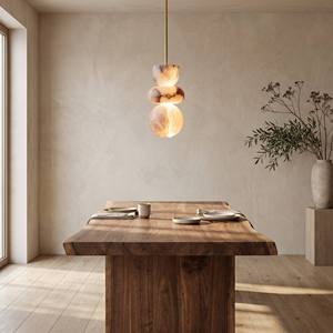 Nordic Personalized Alabaster Copper Chandelier Designer Art Decoration Porch Study Bedroom Bedside Dining Room <strong>Corridor</strong> <strong>Lights</strong> - Product Image 3