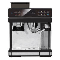 Cafetera Espresso Anbolife Bean to Cup, 20 Bares, 1350W, Control NTC, 20 Ajustes de Molienda, Pantalla Táctil, Tanque de Leche, OEM