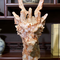 Figurine en pierre précieuse de style chinois, sculptée à la main, en cristal naturel rouge, motif dragon, polie, pour décoration intérieure, objet de collection, cadeau