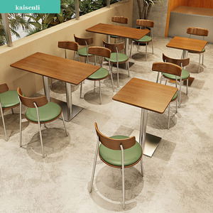 Juego de Muebles de Madera de Estilo Moderno para Comedor, Restaurante, Cafetería, Hotel, Escuela, Cafetería, Mesas, Sillas, Cantina, Venta de Muebles para Comedor - Product Image 6