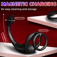 Tragbarer Silikon-Vibrations-Analplug mit Fernbedienung Stoßender Prostata-Massager 100% Wasserdichtes Erwachsenen-Sexspielzeug für Männer