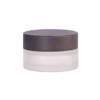 Frasco de vidrio esmerilado de 30 g con tapa de madera Frascos de vidrio cosmético Frasco de vidrio de 30 ml con tapa de madera de Fresno para crema facial
