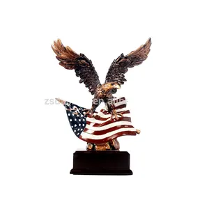 Hot professional custom resin animal decorative eagle