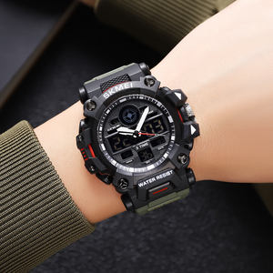 <span class=keywords><strong>SKMEI</strong></span> 2226 sportif robuste montre numérique pour hommes double affichage étanche mode extérieur pratique montre cadeau mâle horloge - Product Image 3