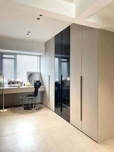 Luxury Fancy Bedroom <b>Wardrobe</b> 3-Sectional Wood <b>Wardrobe</b> Armoire Closet in Natural - Product Image 2