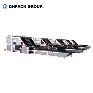 Machine de laminage de carton ondulé entièrement automatique à entraînement électrique QHPACK, haute vitesse, bon <span class=keywords><strong>prix</strong></span>, pour l'emballage de cartons - Product Image 1