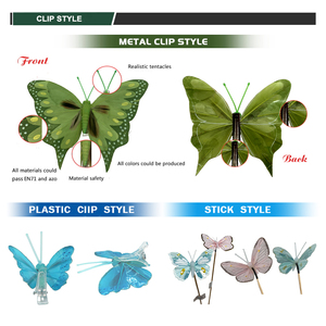 Tốt nhất bán Đảng trang trí bột vàng 8cm handmade sản phẩm Bướm - Product Image 3