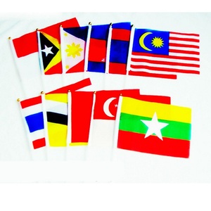 Bandera de la mano nacional del país proveedor de la fábrica y bandera de mano pequeña de diseño personalizado - Product Image 2