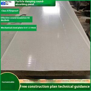 Panneaux sandwich en <span class=keywords><strong>laine</strong></span> <span class=keywords><strong>de</strong></span> roche insonorisants <span class=keywords><strong>45</strong></span> décibels efficaces Panneaux perforés en aluminium pour ateliers Acier - Product Image 3