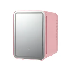Skincare Mini Fridge Dimmable Led Mirror For Makeup Cosmetic Beauty Refrigerator Cooler Or Warmer