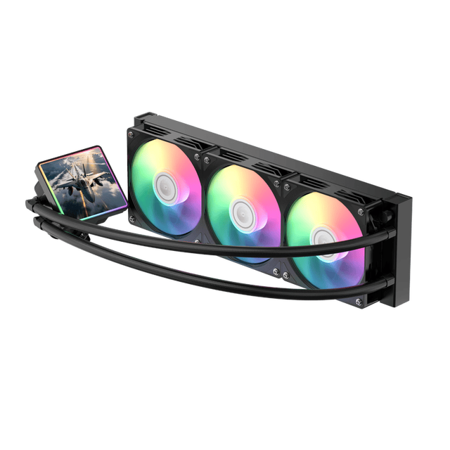 360 CPU Water Cooling Radiator 4inch Square Screen Magnetic Hot-Swap Multi-Platform ARGB China Liquid Cooler