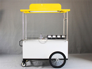 Carrito <span class=keywords><strong>de</strong></span> Comida Móvil <span class=keywords><strong>de</strong></span> 3 Ruedas <span class=keywords><strong>para</strong></span> BBQ, Hot Dogs, <span class=keywords><strong>Bicicleta</strong></span> con Parrilla, Triciclo, Carrito <span class=keywords><strong>de</strong></span> Venta Ambulante con Refrigerador - Product Image 3