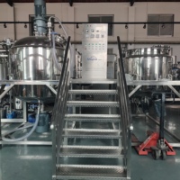 Levantamiento hidráulico Pasta de dientes Fabricación de tarros Crema Mezcla Agitador Loción corporal Homogeneizador Mezclador