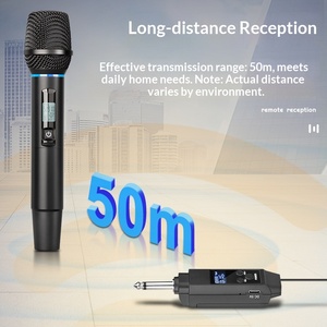 Microphone sans fil BHA H4 pour l'approvisionnement transfrontalier, kit 1 à 4, avec éclairage RGB sept couleurs, réduction du bruit, <span class=keywords><strong>FM</strong></span>, pour karaoké domestique et scène, OEM - Product Image 5