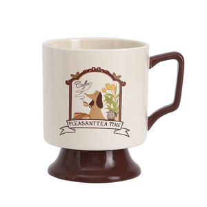 แก้วเซรามิคลายการ์ตูน แก้วกาแฟทรงสูง ดีไซน์วินเทจ ของขวัญสำหรับดื่มชา กาแฟ ใช้ได้ทั่วไป - Product Image 4