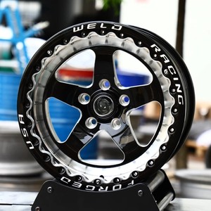 Hung hăng 5-nói giả mạo bánh xe cho xe cơ bắp hiệu suất cao | thiết kế đa mảnh đua với màu đen & đánh bóng kết thúc - Product Image 2