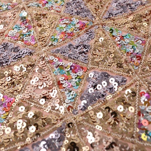 Sang Trọng Tùy chỉnh-Thực hiện 4 Cách Căng Sequin Ren Vải 3Mm Thêu Thiết Kế Lưới Cho Đám Cưới Bán Buôn Trong Nigeria - Product Image 4