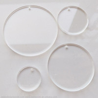 Cercles Acryliques Découpe Laser Personnalisée, Disques Vierges Ronds en Plexiglas Transparent avec Trou