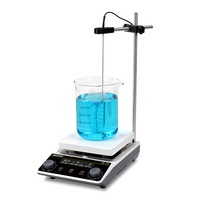 Agitateur magnétique à plaque chauffante en plastique de haute qualité 5L 550W avec moteur CC sans balais, équipement de laboratoire 110/220V 100-1600 tr/min 300°C max.