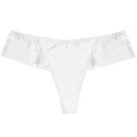 Culotte string grande taille pour femme en soie glacée, sans couture, taille basse, sportive, sexy et rayée
