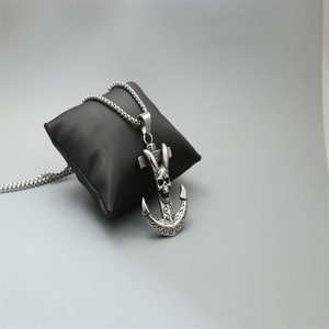 Collar con Colgante de Ancla y Gancho Pirata, de Acero Inoxidable, Unisex, para Regalo - Product Image 2