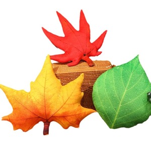 Cojín de Hoja Simulada de Dibujos Animados, Hoja de Arce, Hoja de Ginkgo, Hoja Verde, Juguete de Peluche, Cojín para Sofá, Accesorio de Planta, Almohada Lumbar - Product Image 1