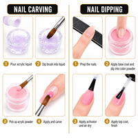 Kit de vernis à ongles UV 3 en 1 avec logo personnalisé, couleur assortie, longue durée, 15 ml, ensemble de vernis à ongles, poudre acrylique pour trempage, gel polonais