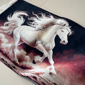 Alfombra de <span class=keywords><strong>caballo</strong></span> blanco de 60*90cm, suministro del fabricante, tapiz de <span class=keywords><strong>caballo</strong></span> modal tejido, decoración de pared. - Product Image 2