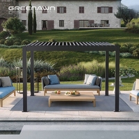 Pergola en aluminium Greenawn avec toit à lames orientables, pergola de jardin DIY, pergola de patio, revêtement poudré