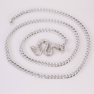 Gold Dragon Pendant Necklace <b>Chain</b> Unisex Everyday Wear Fine Jewelry - Product Image 4