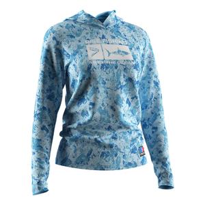 Camiseta de Pesca de Manga Larga de Secado Rápido con Protección UV para Mujer, Personalizada, Ecológica, de Poliéster, con Capucha - Product Image 3