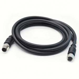 IP67 a prueba de agua M12 Conector de cable de moldeo de 17 pines Conector de sensor con forma DIN redonda Extremo macho y hembra - Product Image 2