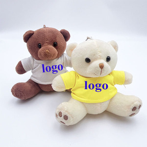 Mini Orso Portachiavi Peluche Mini oso de peluche llavero de felpa suave logotipo personalizado camiseta promoción barata juguetes de oso de peluche - Product Image 6
